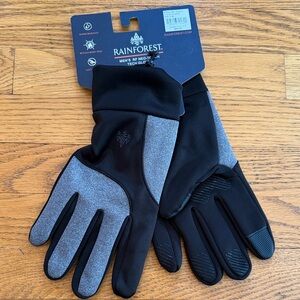 RAINFOREST Men's Sleek Black and Gray Gloves